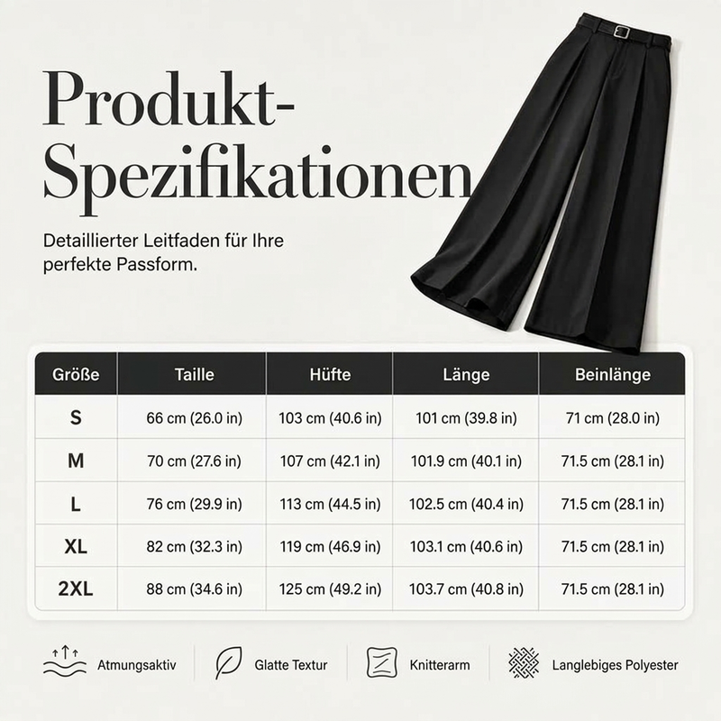 📢🎉50%Rabatt!!!🛍️✨Elegante weit geschnittene Damen-Hosen mit Fall