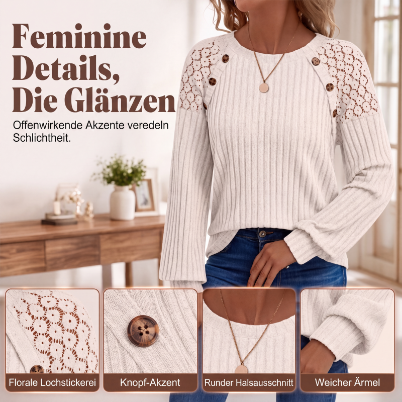 📢🎉50%Rabatt!!!🛍️✨Legeres geripptes Langarmshirt für Damen