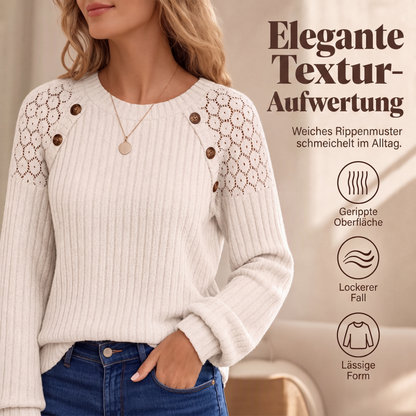 📢🎉50%Rabatt!!!🛍️✨Legeres geripptes Langarmshirt für Damen