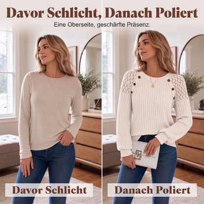 📢🎉50%Rabatt!!!🛍️✨Legeres geripptes Langarmshirt für Damen