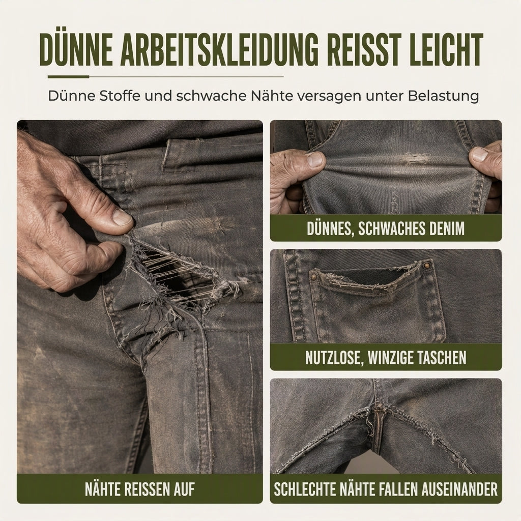 📢🎉50%Rabatt!!!🛍️✨Schwere Baumwolloveralls für Herren, Relaxed Fit, gerades Bein, Utility-Latzhosen mit mehreren Taschen