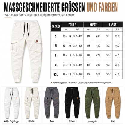 🙌 50% Wiederkaufquote – Qualität überzeugt! Cargo-Jogginghose für Herren, unifarben, im lässigen Stil