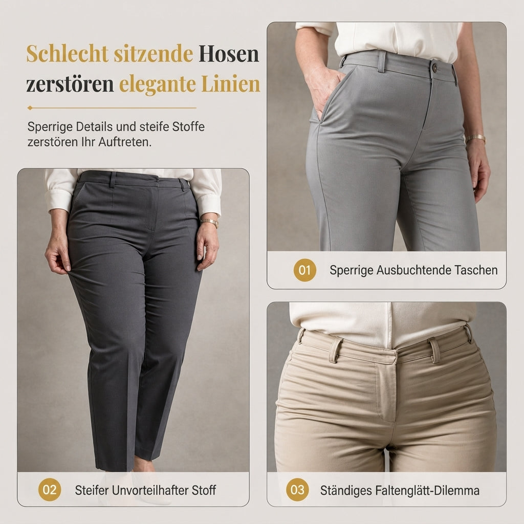 📢🎉50%Rabatt!!!🛍️✨Elegante hoch taillierte Satin-Weithosen mit asymmetrischer Taille