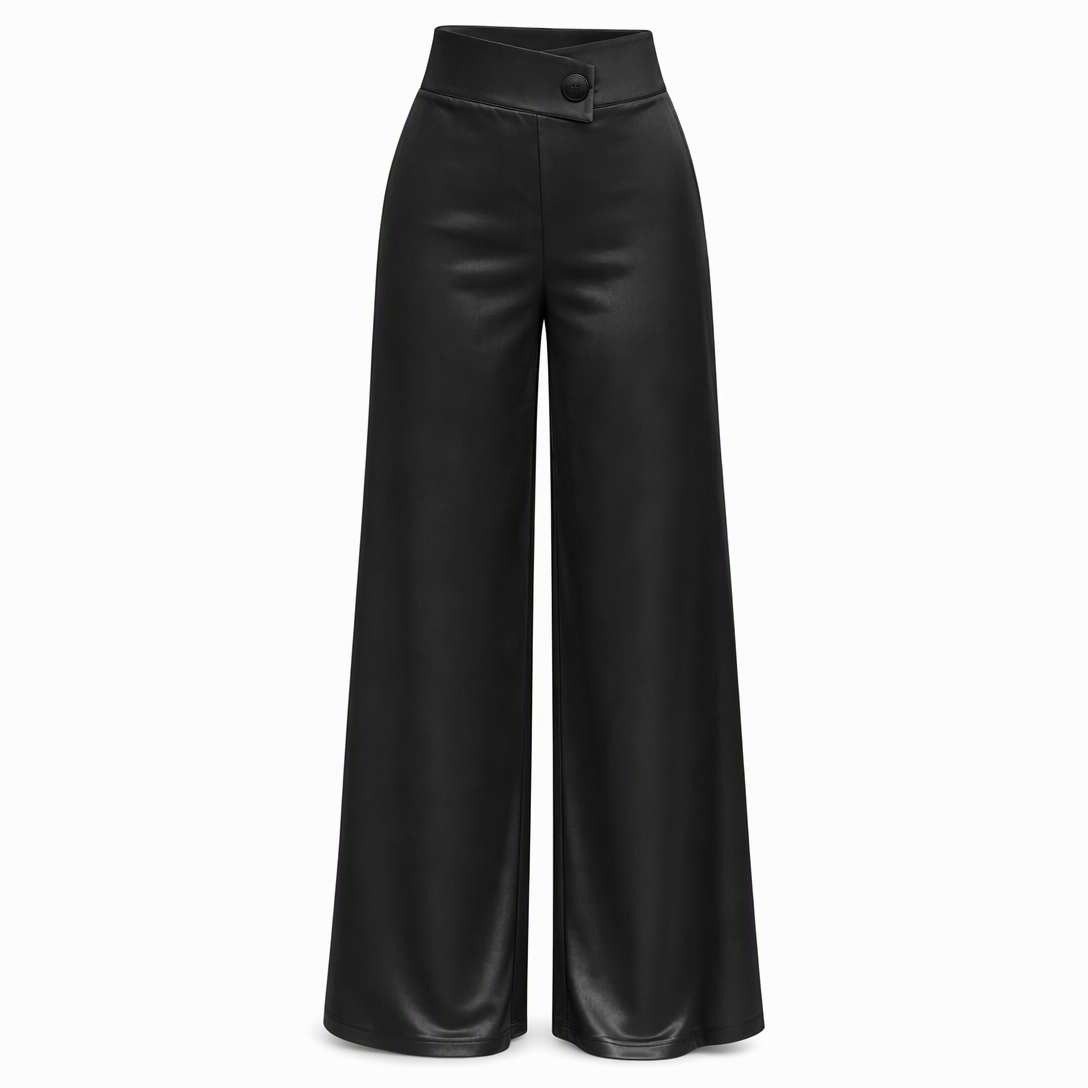 📢🎉50%Rabatt!!!🛍️✨Elegante hoch taillierte Satin-Weithosen mit asymmetrischer Taille