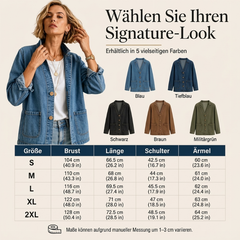 📢🎉50%Rabatt!!!🛍️✨Legere Jeans-Strickjacke mit V-Ausschnitt für Damen