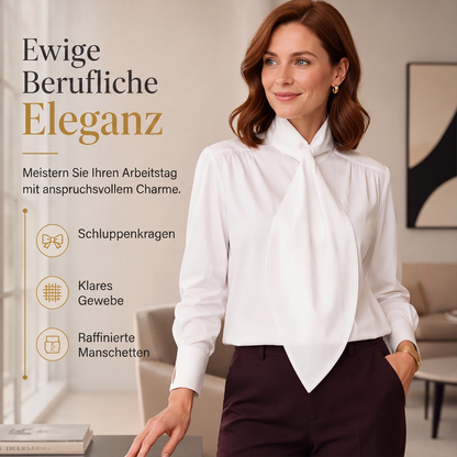 🙌 50% Wiederkaufquote – Qualität überzeugt! Elegantes Langarmtop mit Schleifenkragen für Damen