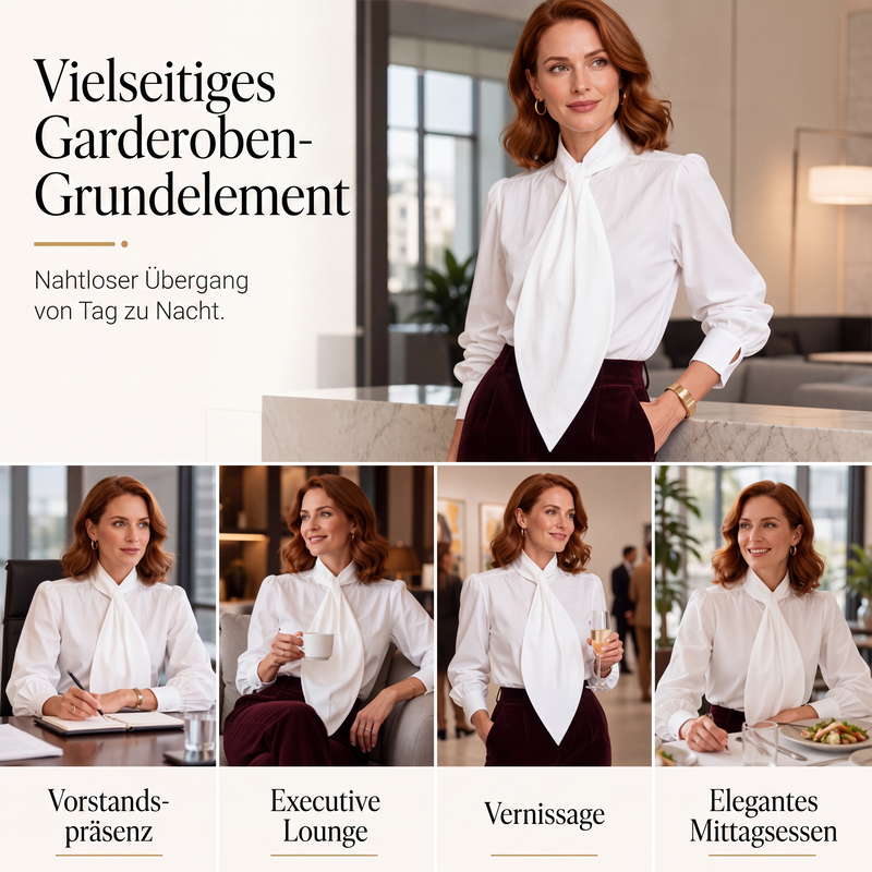 🙌 50% Wiederkaufquote – Qualität überzeugt! Elegantes Langarmtop mit Schleifenkragen für Damen