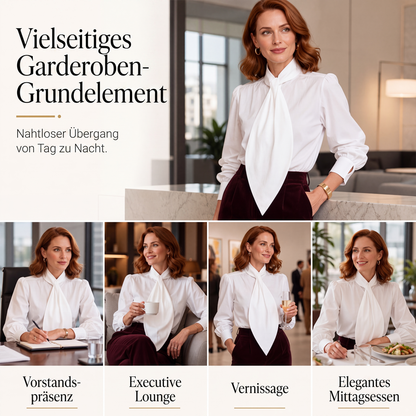 🙌 50% Wiederkaufquote – Qualität überzeugt! Elegantes Langarmtop mit Schleifenkragen für Damen