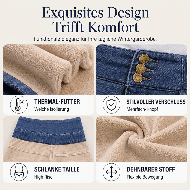 📢🎉50%Rabatt!!!🛍️✨Hochtaillierte Skinny-Jeans für Damen mit warmem Innenfutter