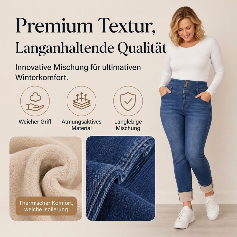 📢🎉50%Rabatt!!!🛍️✨Hochtaillierte Skinny-Jeans für Damen mit warmem Innenfutter