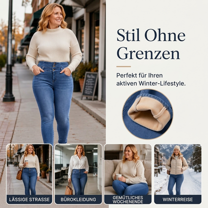 📢🎉50%Rabatt!!!🛍️✨Hochtaillierte Skinny-Jeans für Damen mit warmem Innenfutter