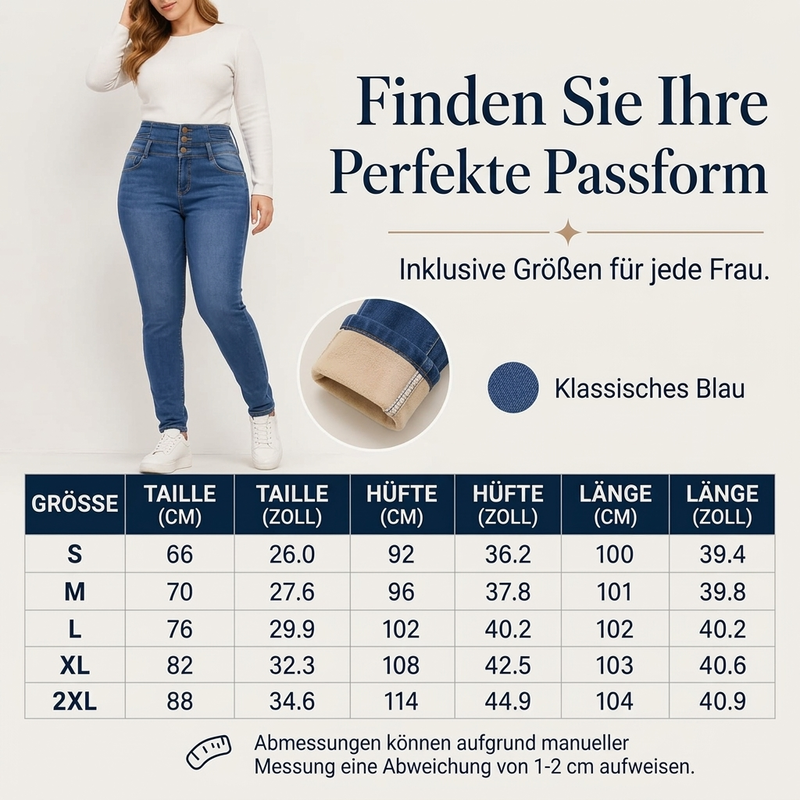 📢🎉50%Rabatt!!!🛍️✨Hochtaillierte Skinny-Jeans für Damen mit warmem Innenfutter