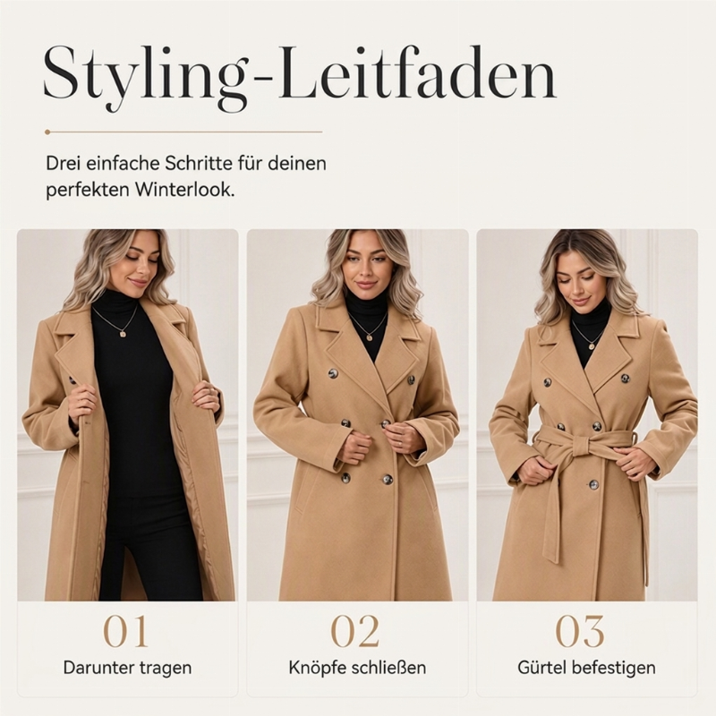 📢🎉50%Rabatt!!!🛍️✨jetzt halber Preis! Elegant Trenchcoat mit Gürtel
