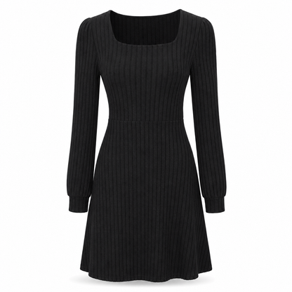 🗣️ 100.000 Leute schwärmen davon – probieren Sie es auch? Damen-Babydollkleid mit quadratischem Ausschnitt und Taschen