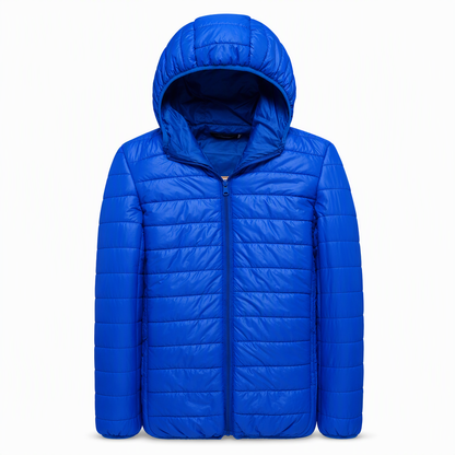 Leichte, gesteppte Herren-Baumwolljacke mit Kapuze, kurz geschnitten, casual, für den Winter, in großen Größen