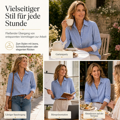📢🎉50%Rabatt!!!🛍️✨Damen Elegante Freizeitbluse mit Langarm und Knopfleiste