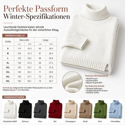 📢🎉50%Rabatt!!!🛍️✨Damen Grobstrick-Pullover mit lockerem Schnitt und Rollkragen