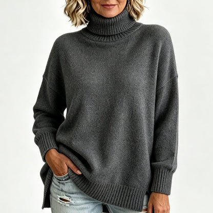 📢🎉50%Rabatt!!!🛍️✨Damen Grobstrick-Pullover mit lockerem Schnitt und Rollkragen