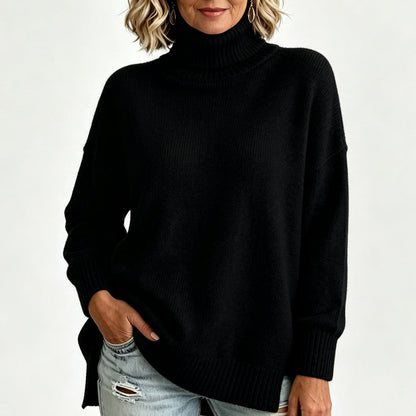 📢🎉50%Rabatt!!!🛍️✨Damen Grobstrick-Pullover mit lockerem Schnitt und Rollkragen