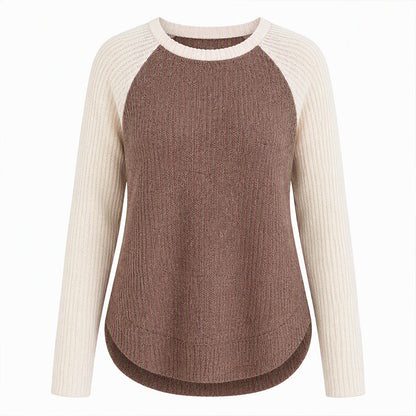 📢🎉50%Rabatt!!!🛍️🤠 Damen Western Ranch-Stil Raglan-Strickoberteil – Strukturiert, bequem & immer passend