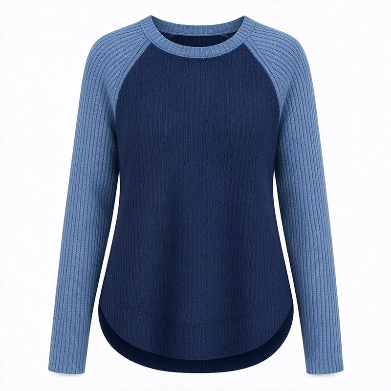 📢🎉50%Rabatt!!!🛍️🤠 Damen Western Ranch-Stil Raglan-Strickoberteil – Strukturiert, bequem & immer passend