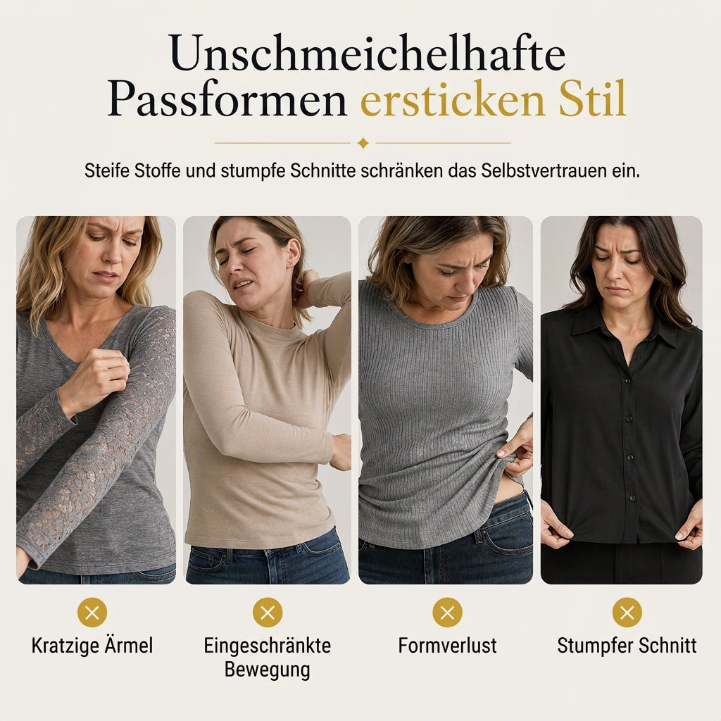 📢📢50%Rabatt!!!🎉✨Damen Spitzenoberteil mit tiefem V-Ausschnitt und langen Ärmeln