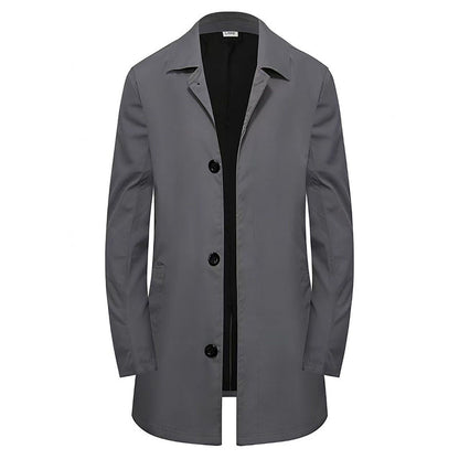 📢🎉50%Rabatt!!!🛍️✨Einfarbiges, einreihiges Mantel in mittlerer Länge für Herren