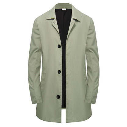 📢🎉50%Rabatt!!!🛍️✨Einfarbiges, einreihiges Mantel in mittlerer Länge für Herren