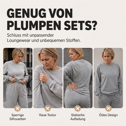 📢🎉50%Rabatt!!!🛍️✨Zweiteiliges Strickset für Damen: Sweatshirt und Midirock
