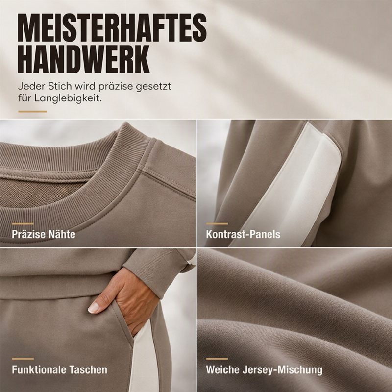 📢🎉50%Rabatt!!!🛍️✨Zweiteiliges Strickset für Damen: Sweatshirt und Midirock