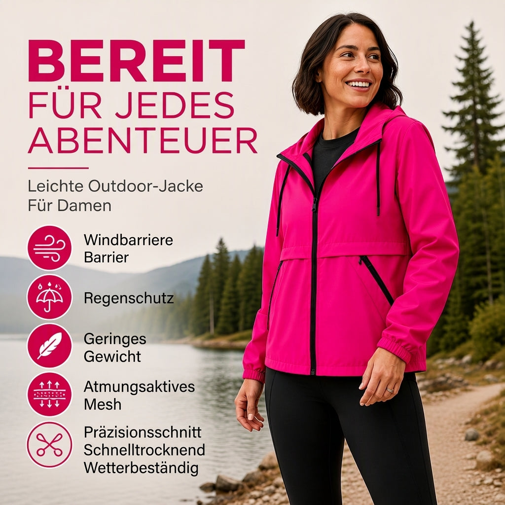 📢🎉50%Rabatt!!!🛍️✨Damen Outdoor Winddichte Kapuzenjacke