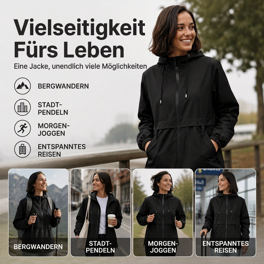 📢🎉50%Rabatt!!!🛍️✨Damen Outdoor Winddichte Kapuzenjacke