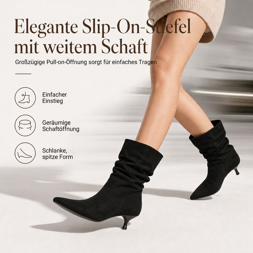 Damen Stiefeletten mit spitzer Zehenpartie und Stiletto-Absatz