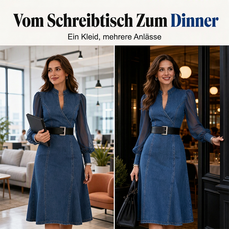 📢🎉50%Rabatt!!!🛍️🏃‍♀️ Es wird im Akkord weggeschnappt – zögern Sie nicht! Figurbetontes Jeanskleid für Damen