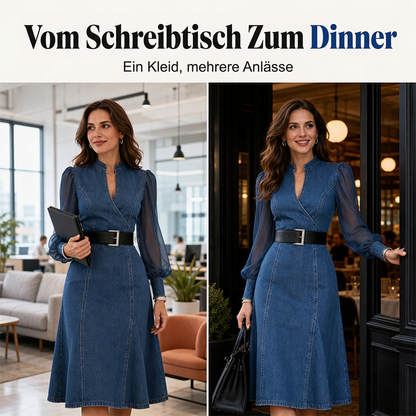 📢🎉50%Rabatt!!!🛍️🏃‍♀️ Es wird im Akkord weggeschnappt – zögern Sie nicht! Figurbetontes Jeanskleid für Damen