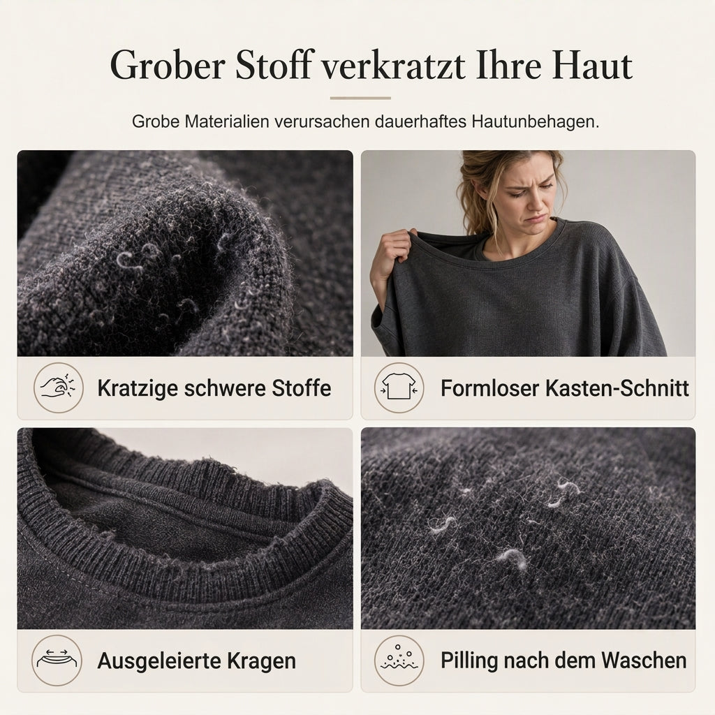 💨 Wer zögert, zahlt mehr – kein Scherz! Damen Sweatshirt mit Muschels-cut Saum und Rundhals