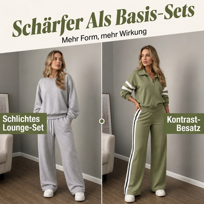 🧶 Damen-Casual-Sweatshirt & Weithosen-Set – Bequem, lässig & immer passend
