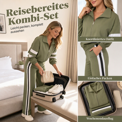 🧶 Damen-Casual-Sweatshirt & Weithosen-Set – Bequem, lässig & immer passend