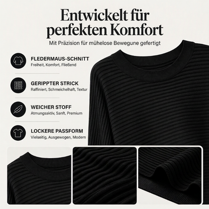 👥 Über 80.000 Käufer haben bereits zugeschlagen! Damen Übergröße Gerippter Strickpullover