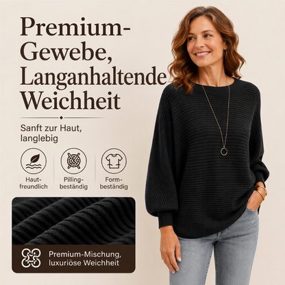 👥 Über 80.000 Käufer haben bereits zugeschlagen! Damen Übergröße Gerippter Strickpullover