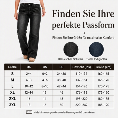 📢🎉50%Rabatt!!!🛍️✨Damen Stretch-Jeans mit hohem Bund und weitem Bein