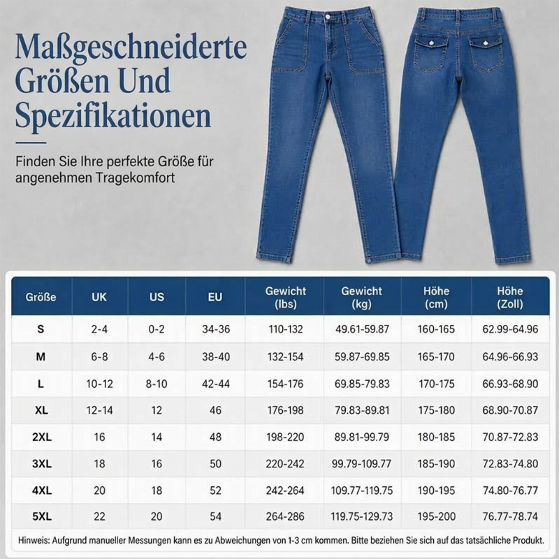 📢🎉50%Rabatt!!!🛍️✨Freizeitliche, dehnbare High-Waist-Jeans für Damen