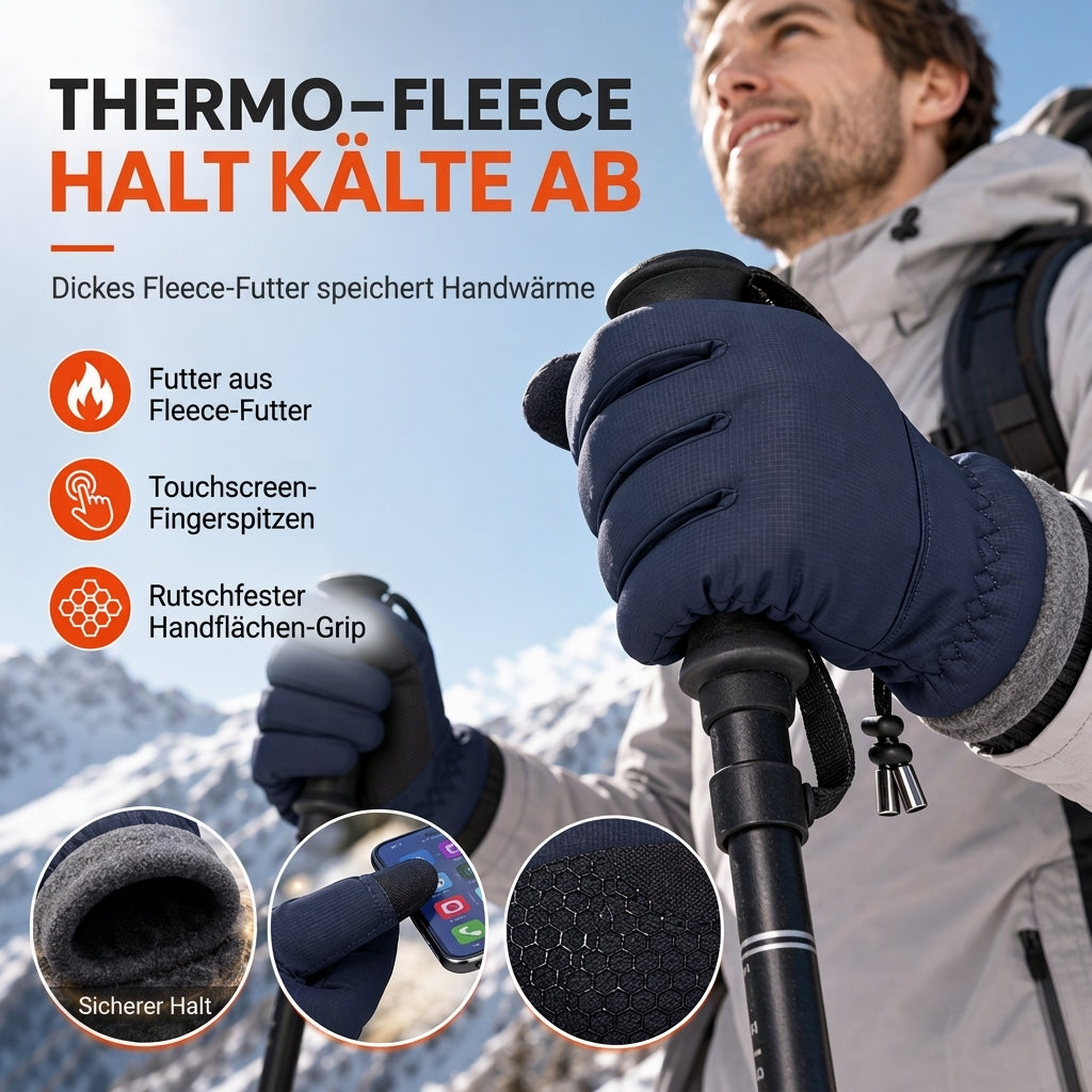🧤 Winddicht & warm – Thermohandschuhe mit Touchscreen-Funktion – Rutschfest, bequem & vielseitig einsetzbar