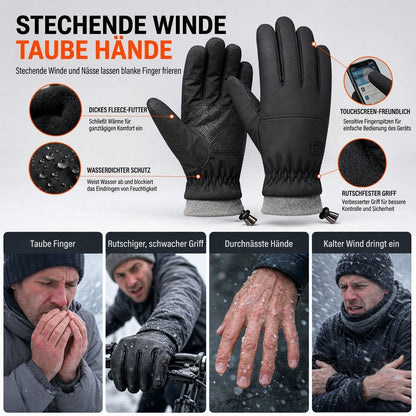 🧤 Winddicht & warm – Thermohandschuhe mit Touchscreen-Funktion – Rutschfest, bequem & vielseitig einsetzbar