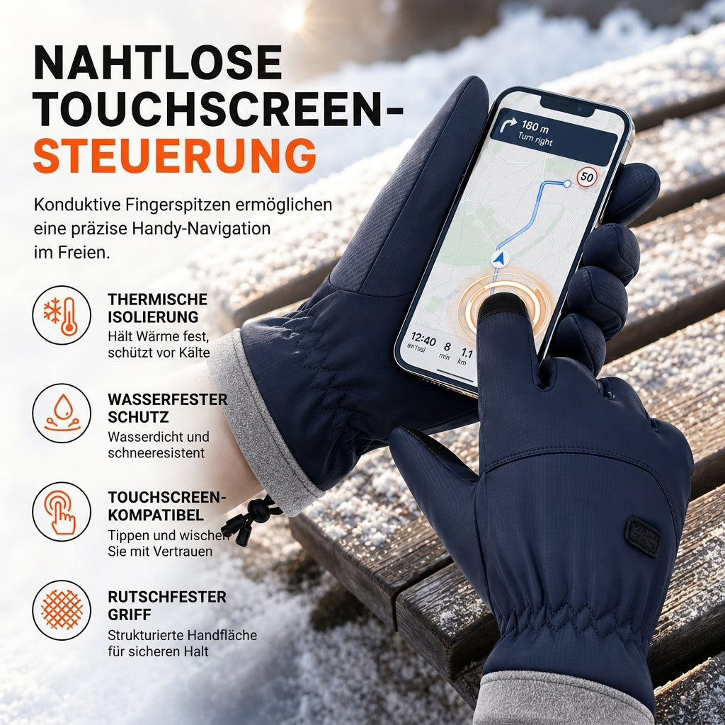 🧤 Winddicht & warm – Thermohandschuhe mit Touchscreen-Funktion – Rutschfest, bequem & vielseitig einsetzbar