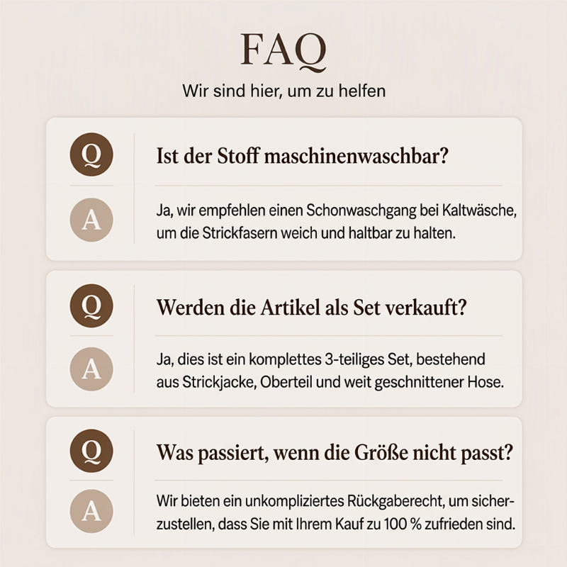 🌪️ Dieser Artikel fliegt raus – der Bestand schmilzt minütlich! Damen 3-teiliges Strick-Loungewear-Set