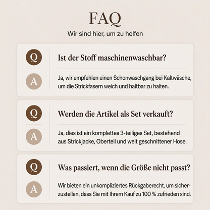 🌪️ Dieser Artikel fliegt raus – der Bestand schmilzt minütlich! Damen 3-teiliges Strick-Loungewear-Set