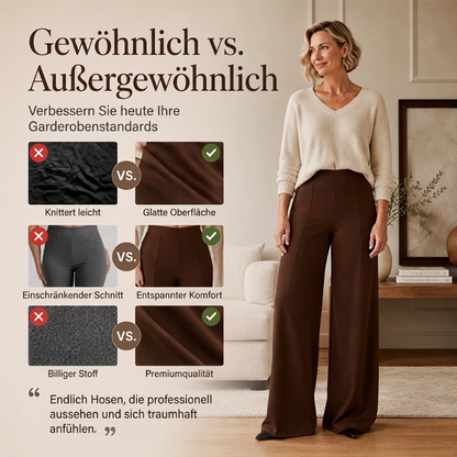 👥 Über 80.000 Käufer haben bereits zugeschlagen! Damen Freizeit Hose mit hoher Taille und weitem Bein