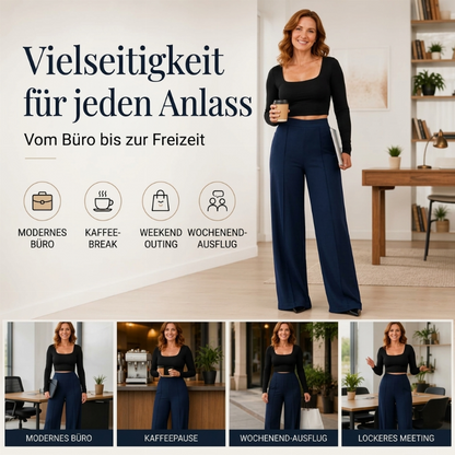 👥 Über 80.000 Käufer haben bereits zugeschlagen! Damen Freizeit Hose mit hoher Taille und weitem Bein