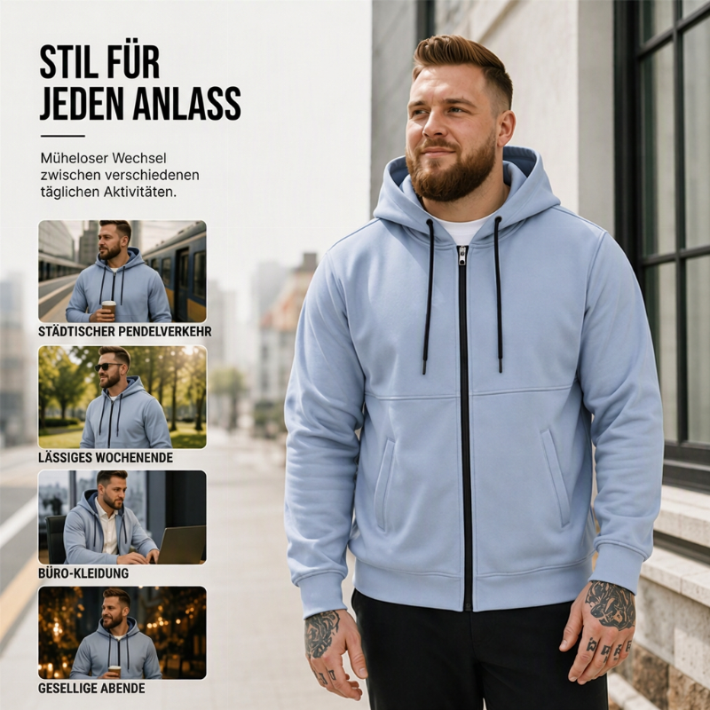 📢🎉50%Rabatt!!!🛍️✨Warmgejacke für Herren mit Reißverschluss und Kapuze